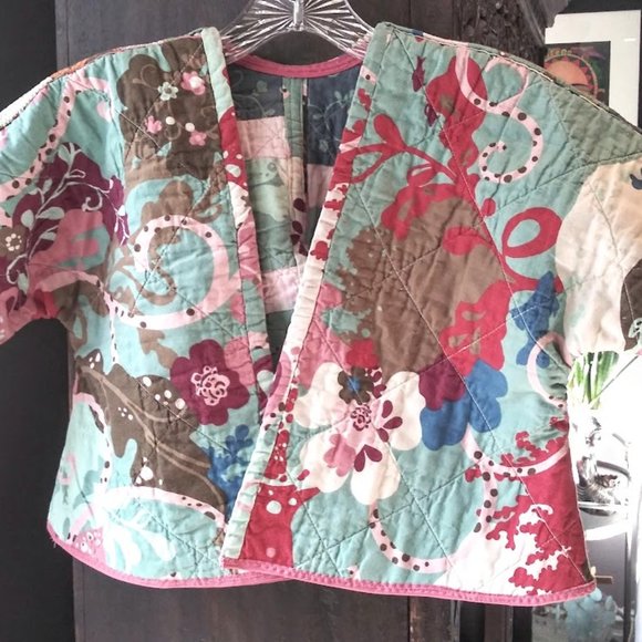 Vintage Handmade Toddler Quilted Jacket. Reversible Girls  Quilted Jacket - Picture 5 of 9